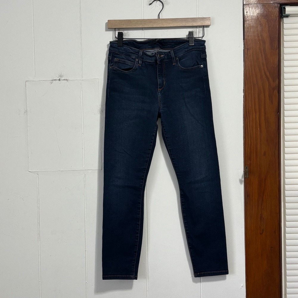 Joes Jeans Womens W28 Dark Wash Skinny Denim Pants Indigo Blue Stretch‎ Cropped